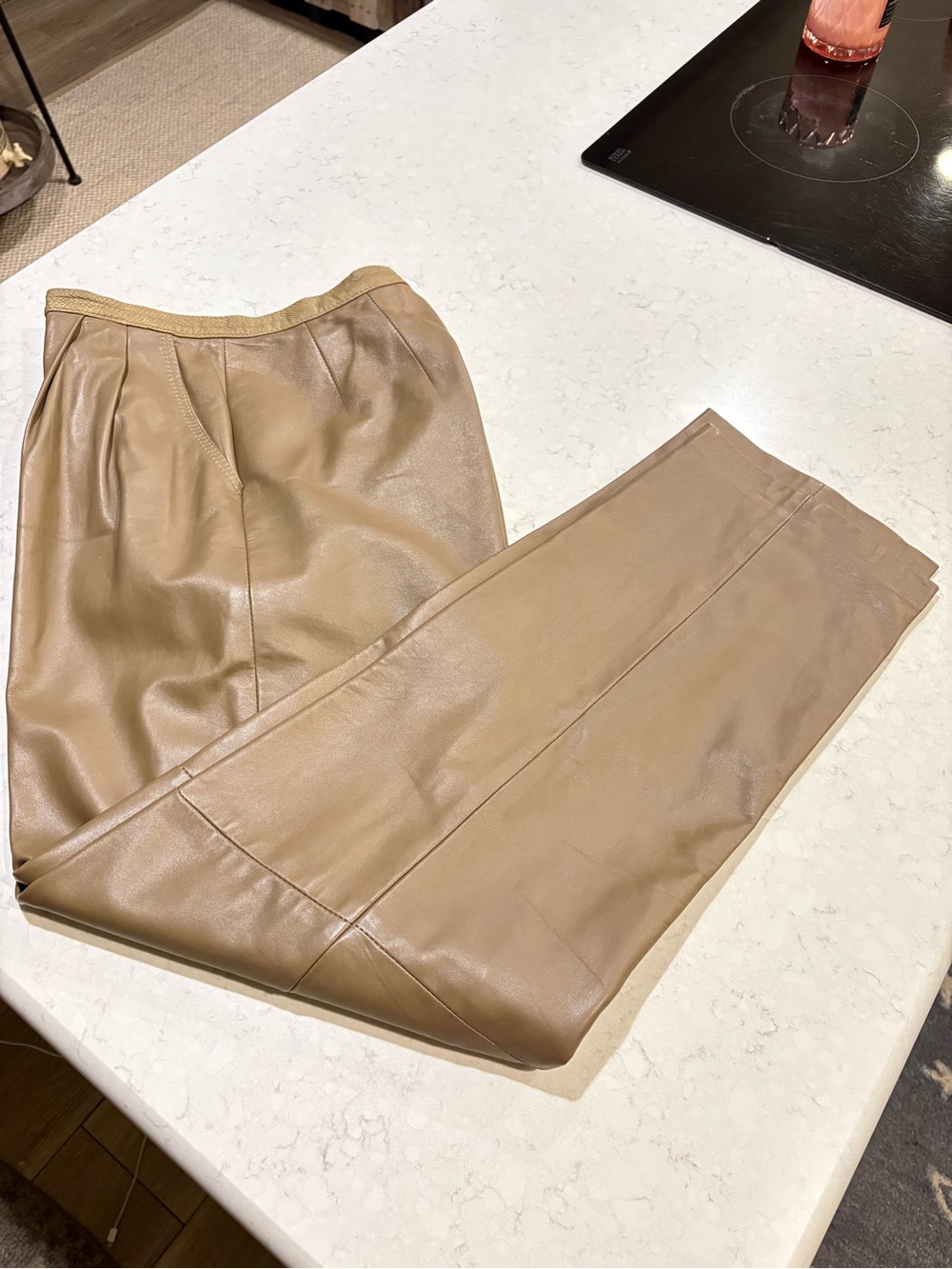 Women’s Brown Soft Leather Trousers - Classic Tailored Style